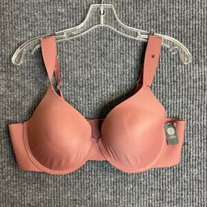 Vince Camuto Womens Full Figure T Shirt Bra Size 40C Pink Hook And Eye Intimate